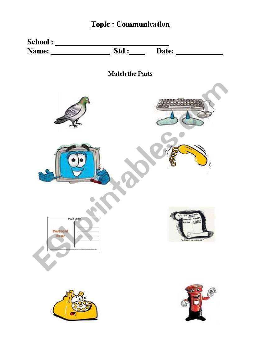 English worksheets: communication