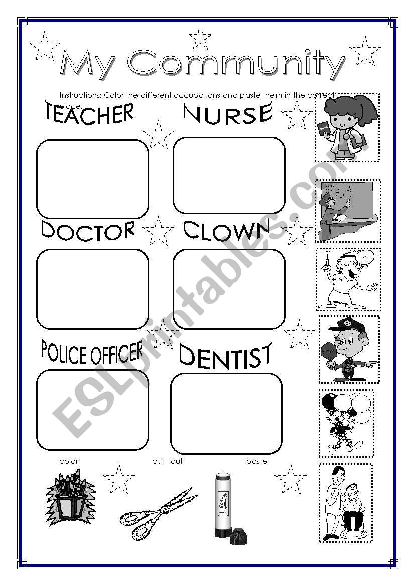 Occupations worksheet