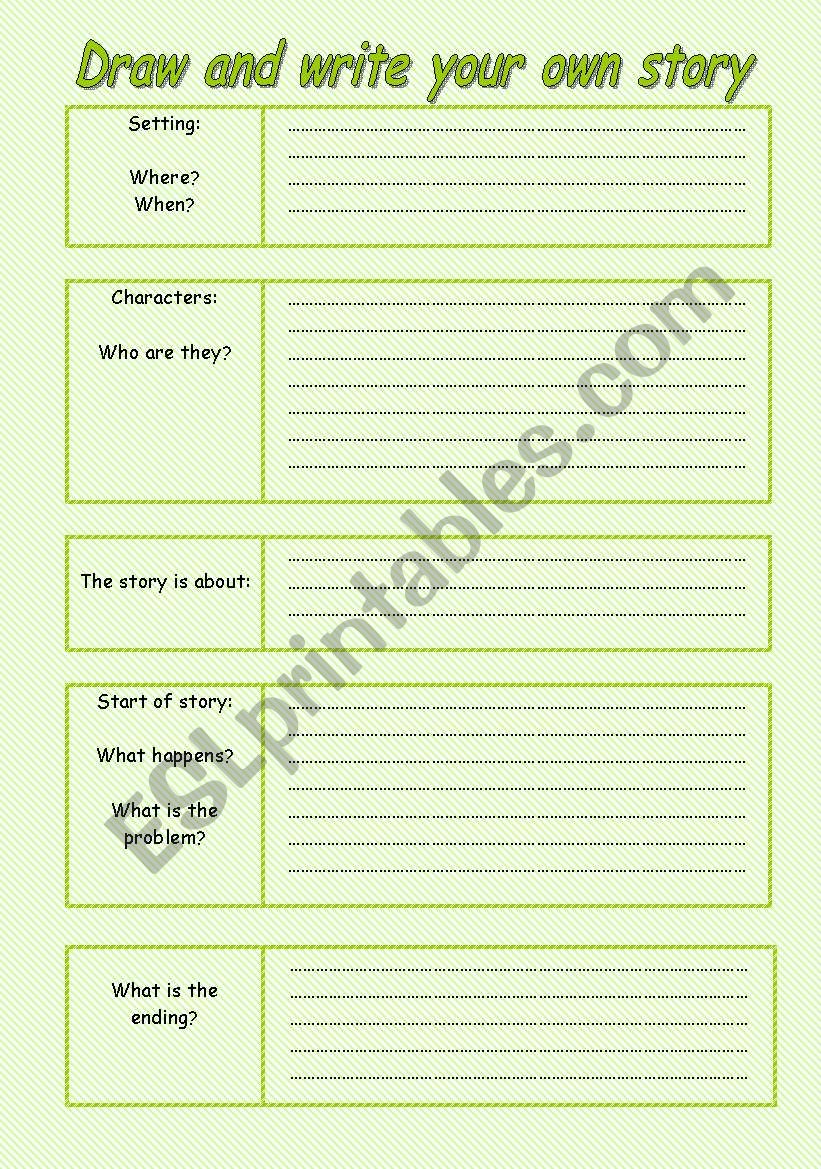 draw and write your own story worksheet