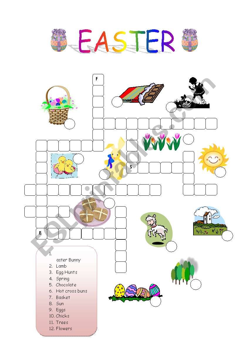 Easter Crossword worksheet