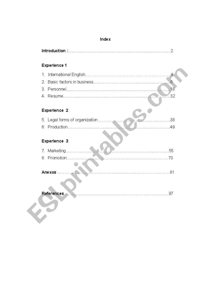 Business part 2 worksheet