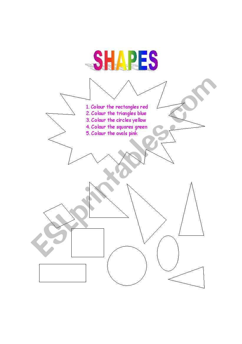 SHAPES worksheet