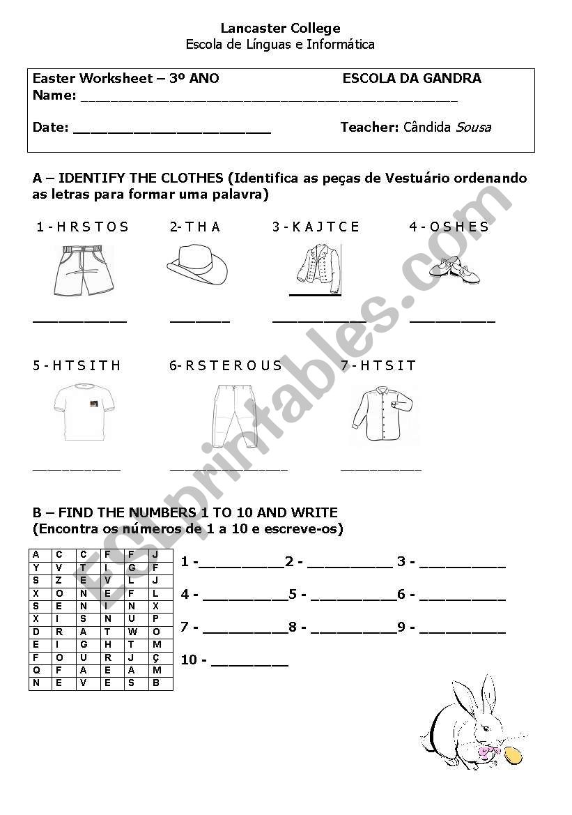 test worksheet