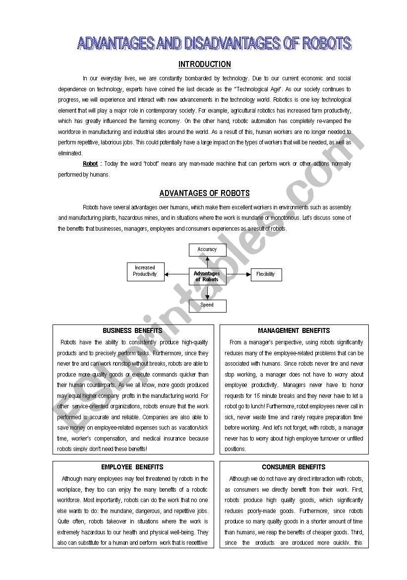 Robots worksheet