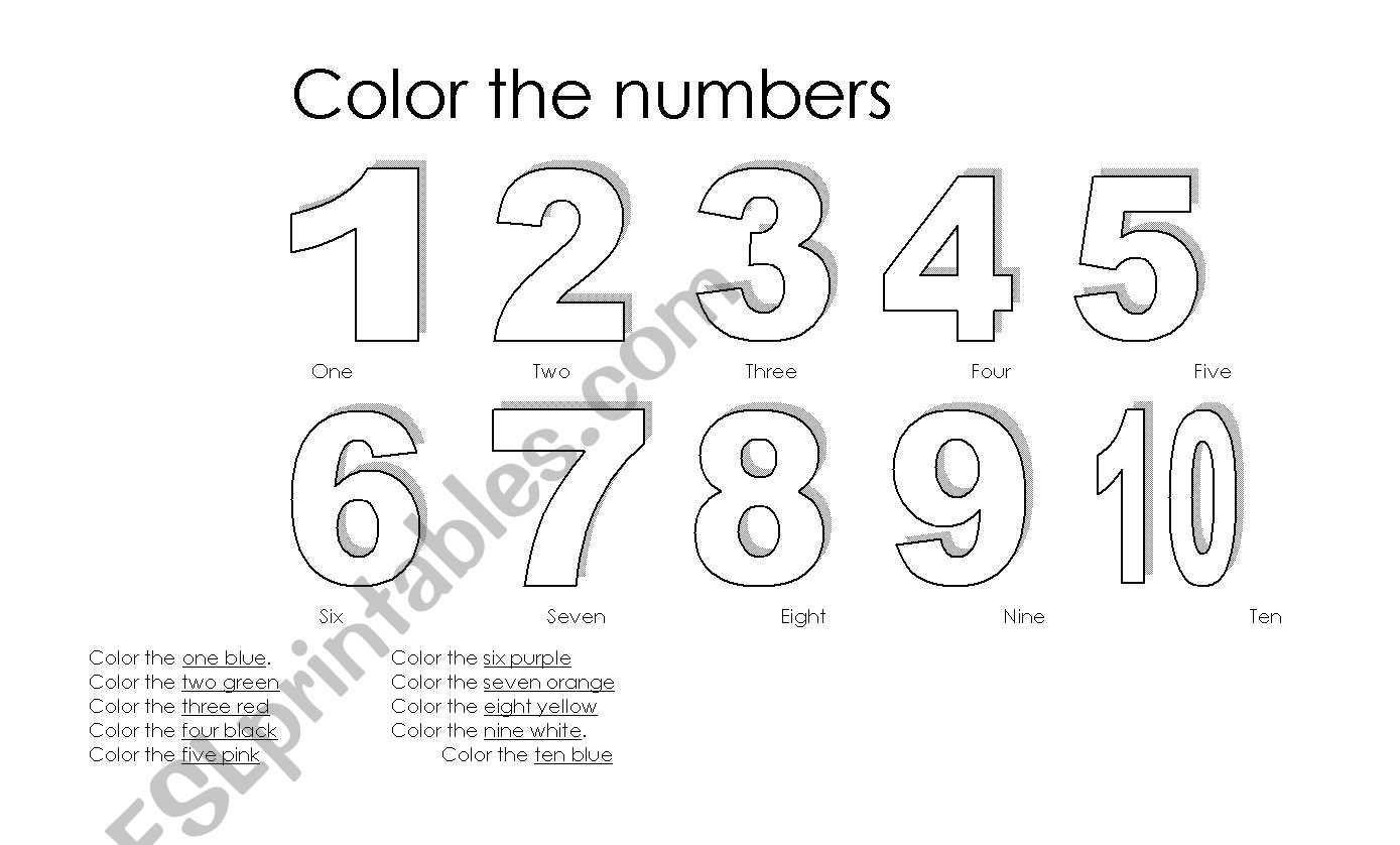 color the numbers worksheet