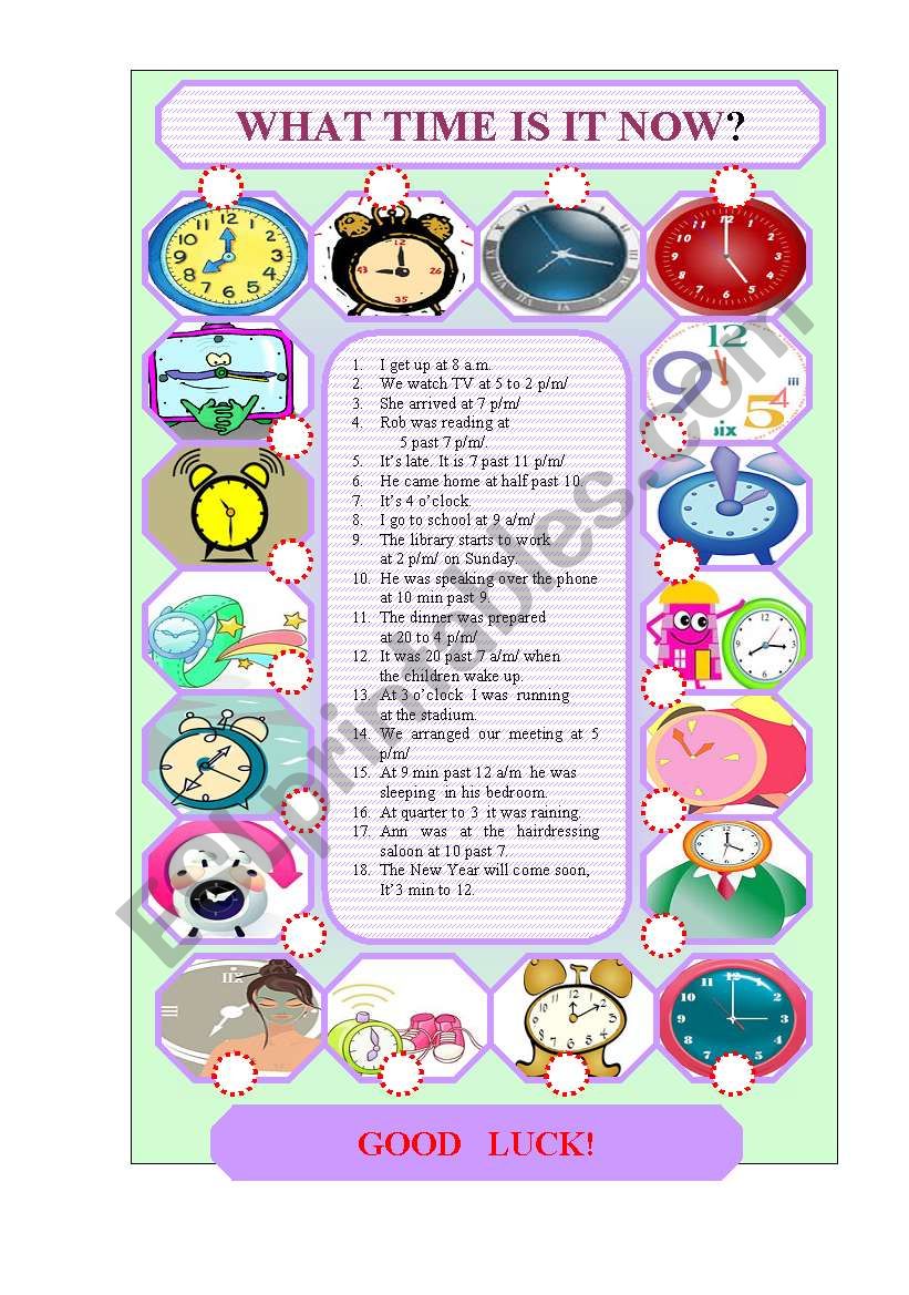 Guess the time! worksheet