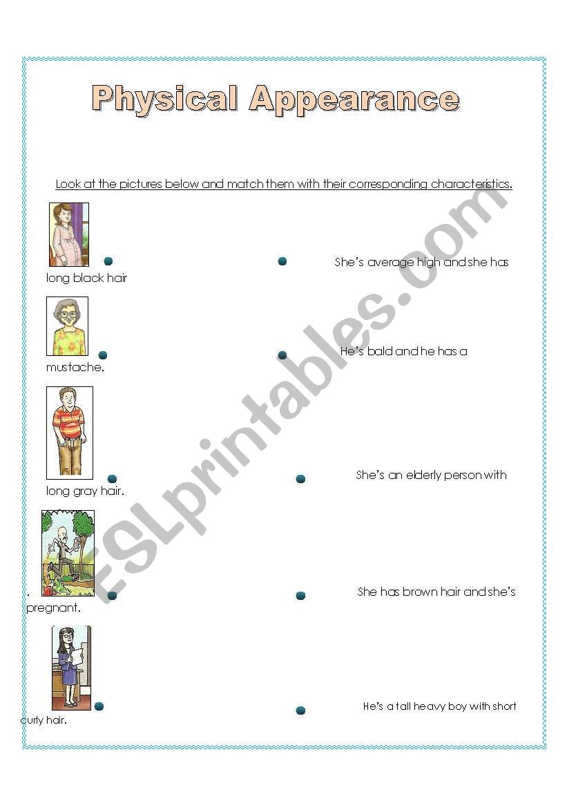 Physical description worksheet
