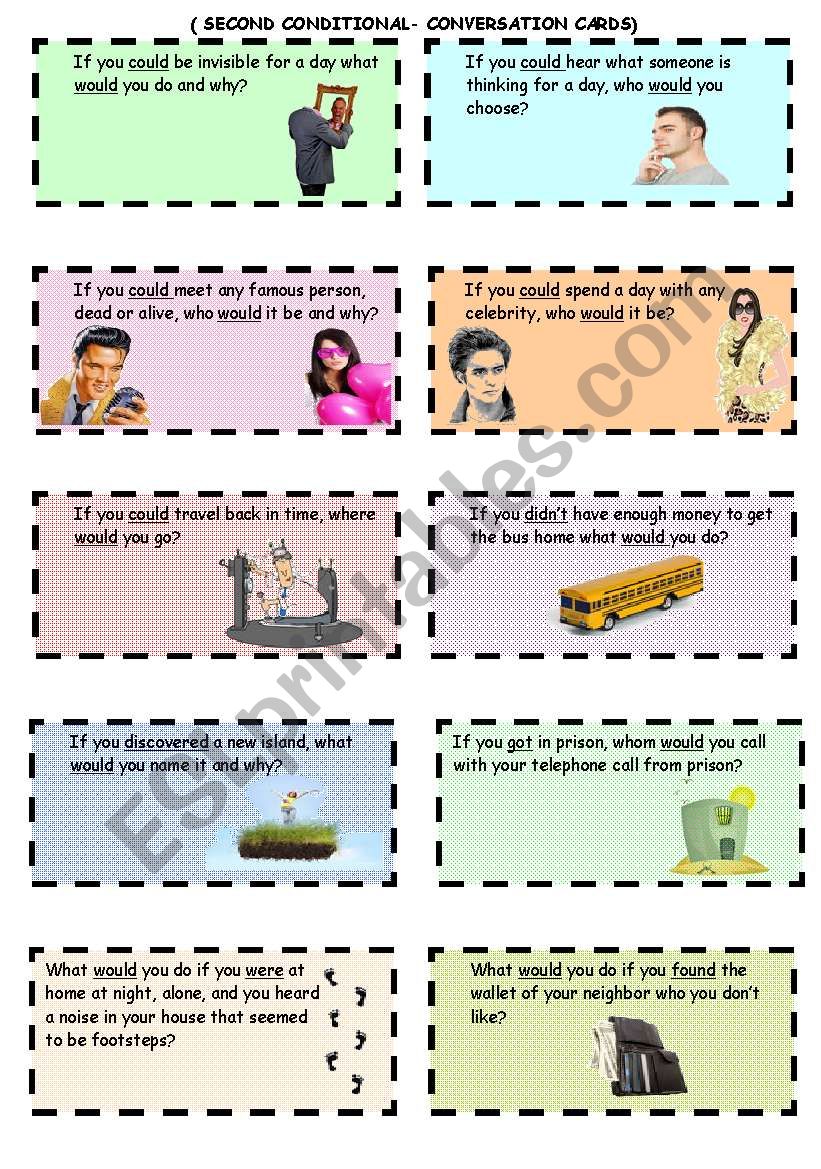 Second Conditional - Conversation Cards