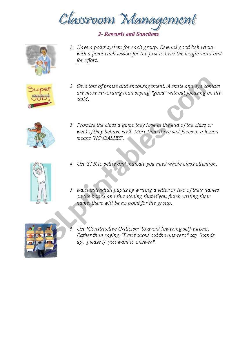 Classroom Management Part 2 Rewards & Sanctions