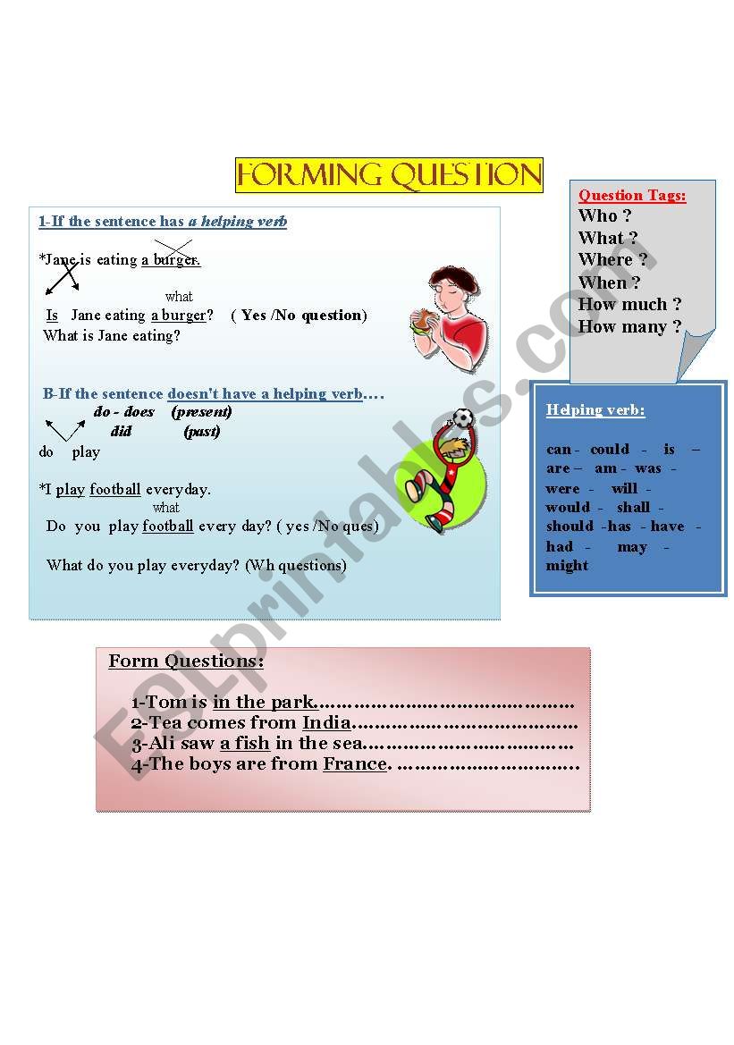 Forming Questions  worksheet