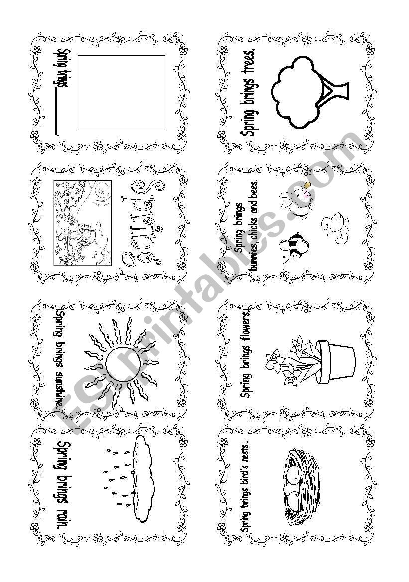 Spring mini-book worksheet