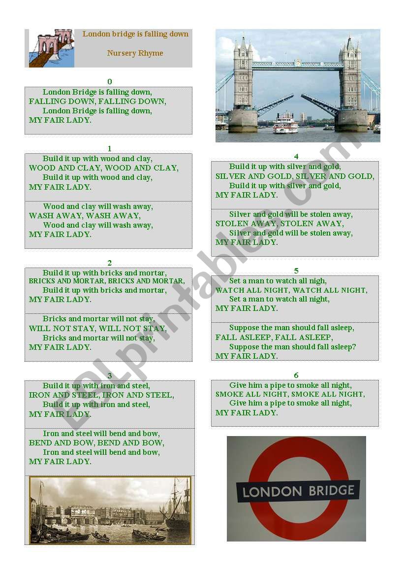 london bridge is falling down - nursery rhymes