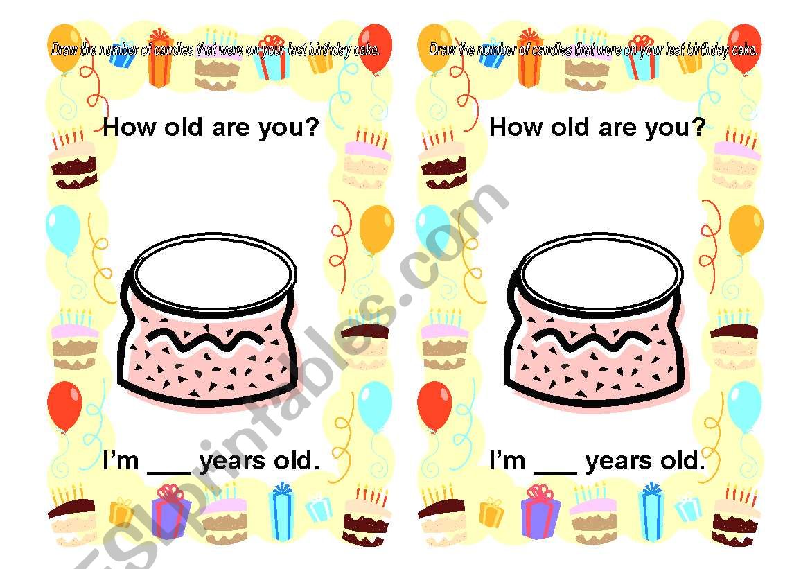 How Old Are You? worksheet