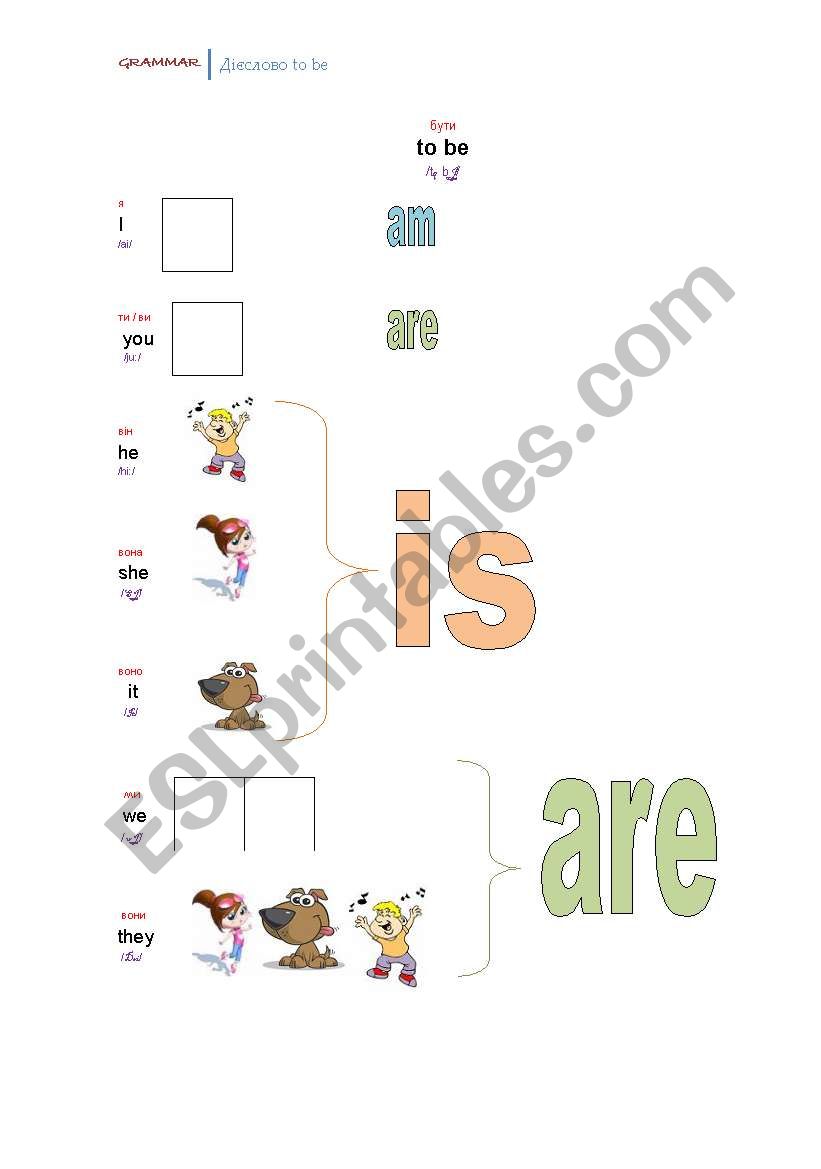 Grammar: to be worksheet