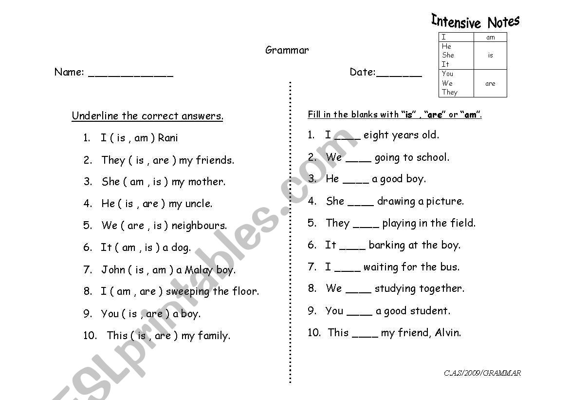 Grammar drills worksheet