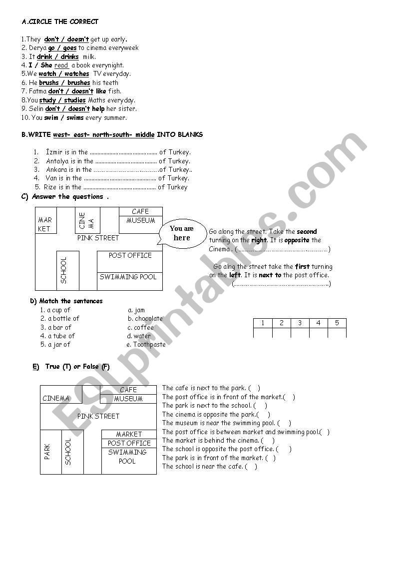 for elementary students worksheet
