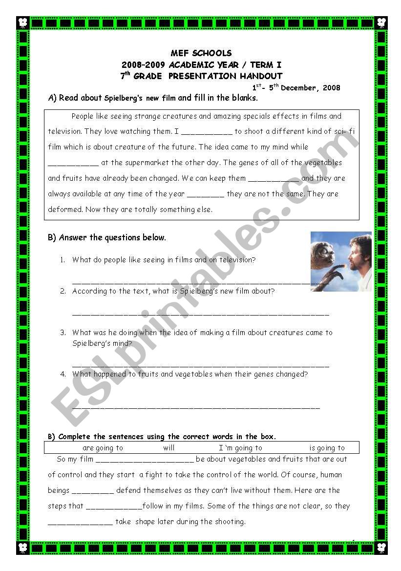 reading comprehension worksheet