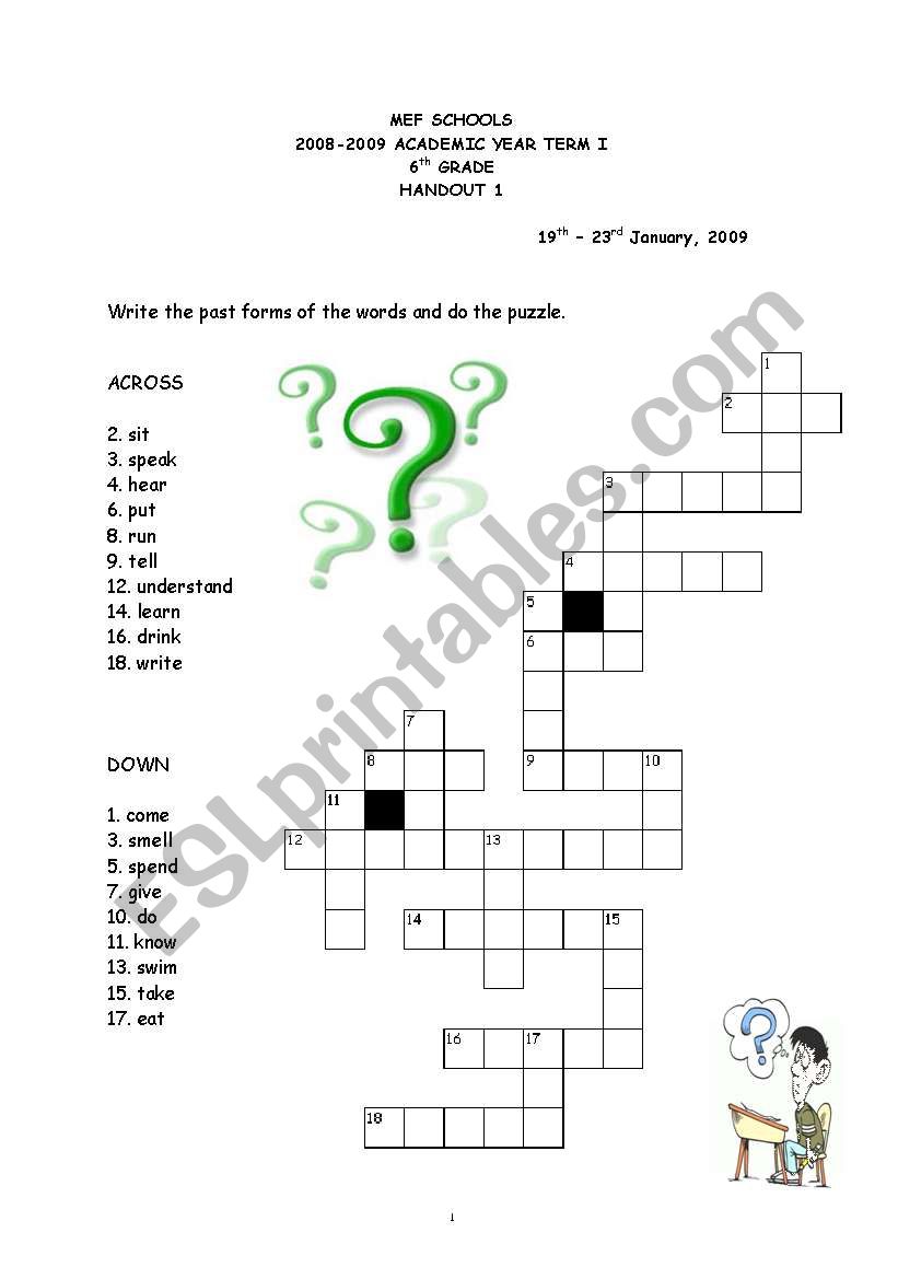 puzzle worksheet