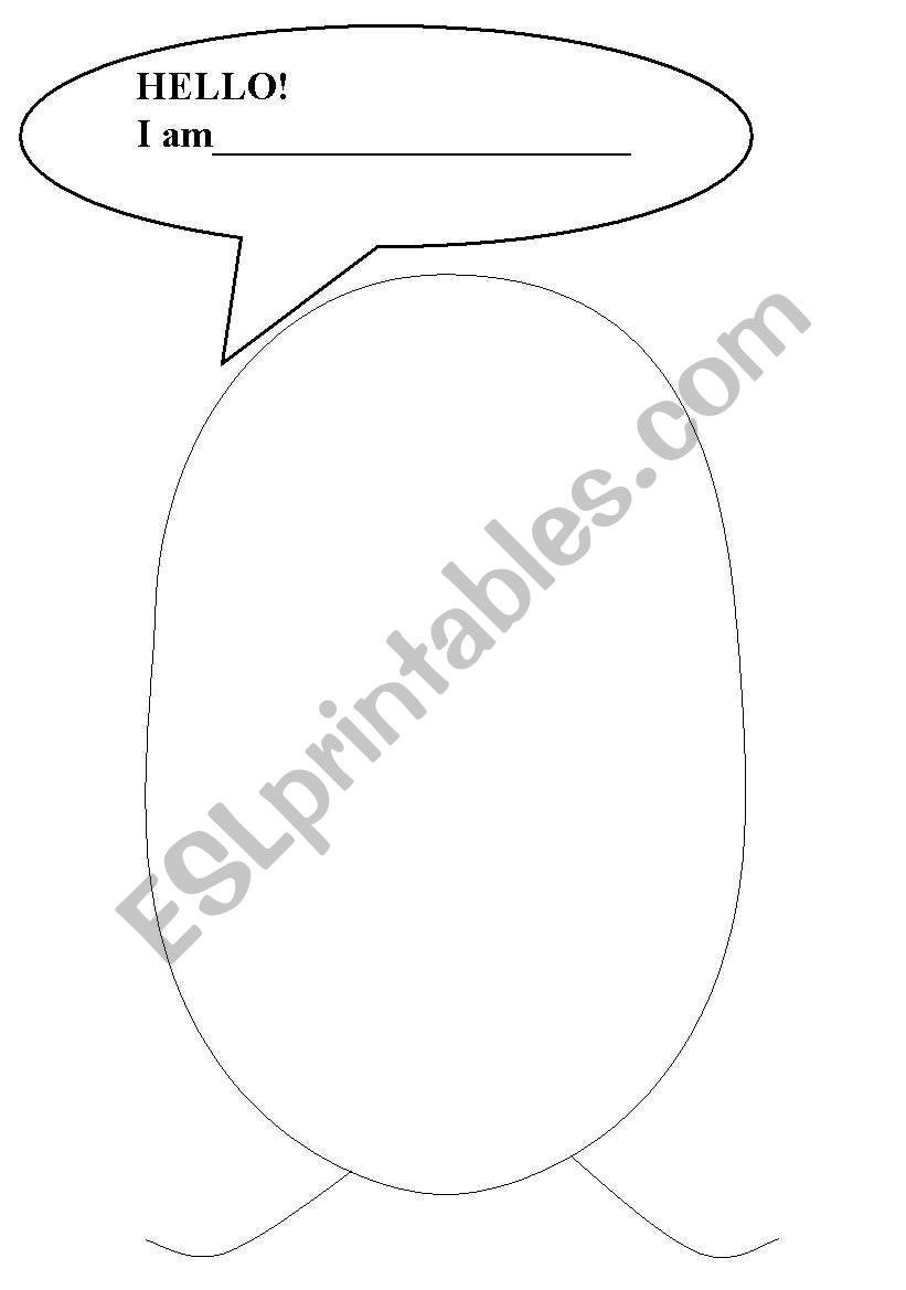 Draw your face and complete with your name