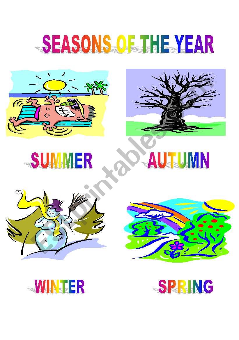 SEASONS OF THE YEAR worksheet