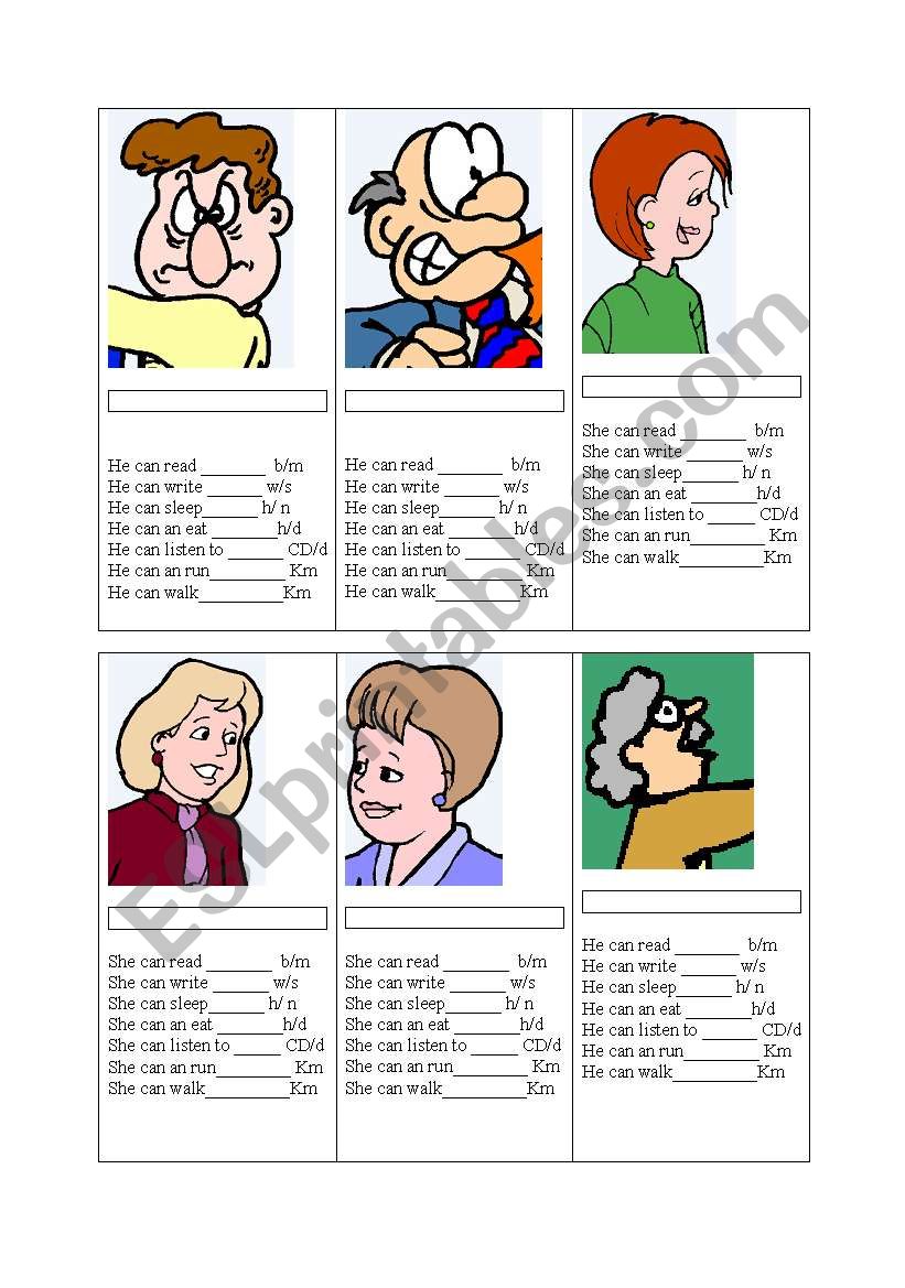 Teacher trading cards worksheet