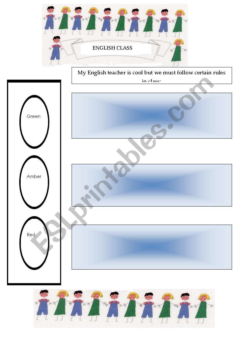 English school rules worksheet