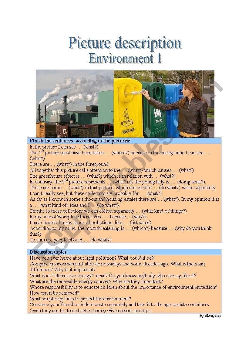 Picture Description - Environment 1