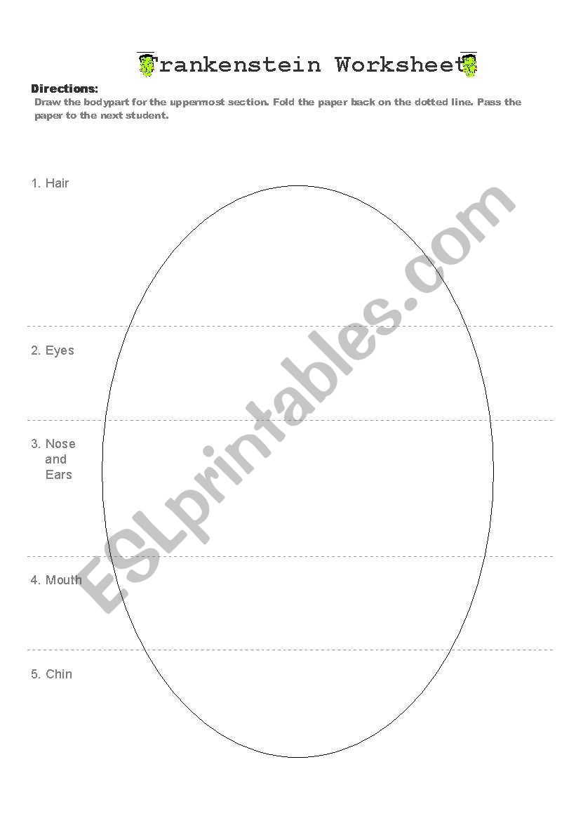 Frankenstein Worksheet worksheet