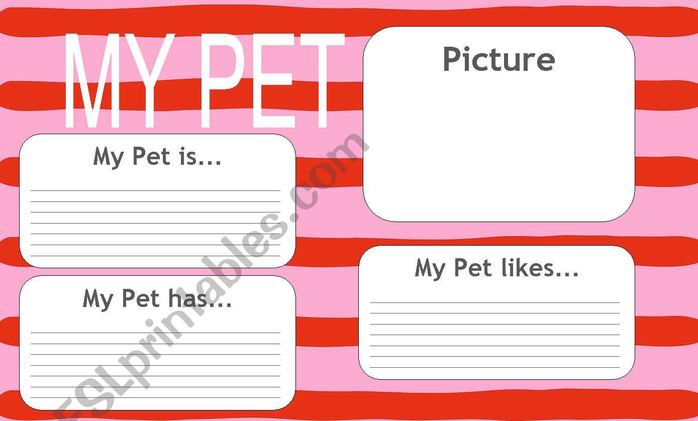 My pet worksheet