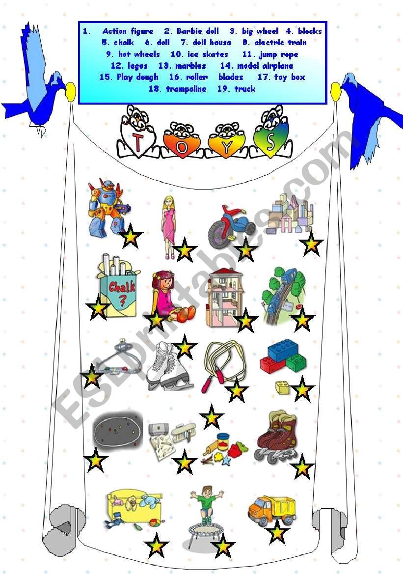 Toys worksheet