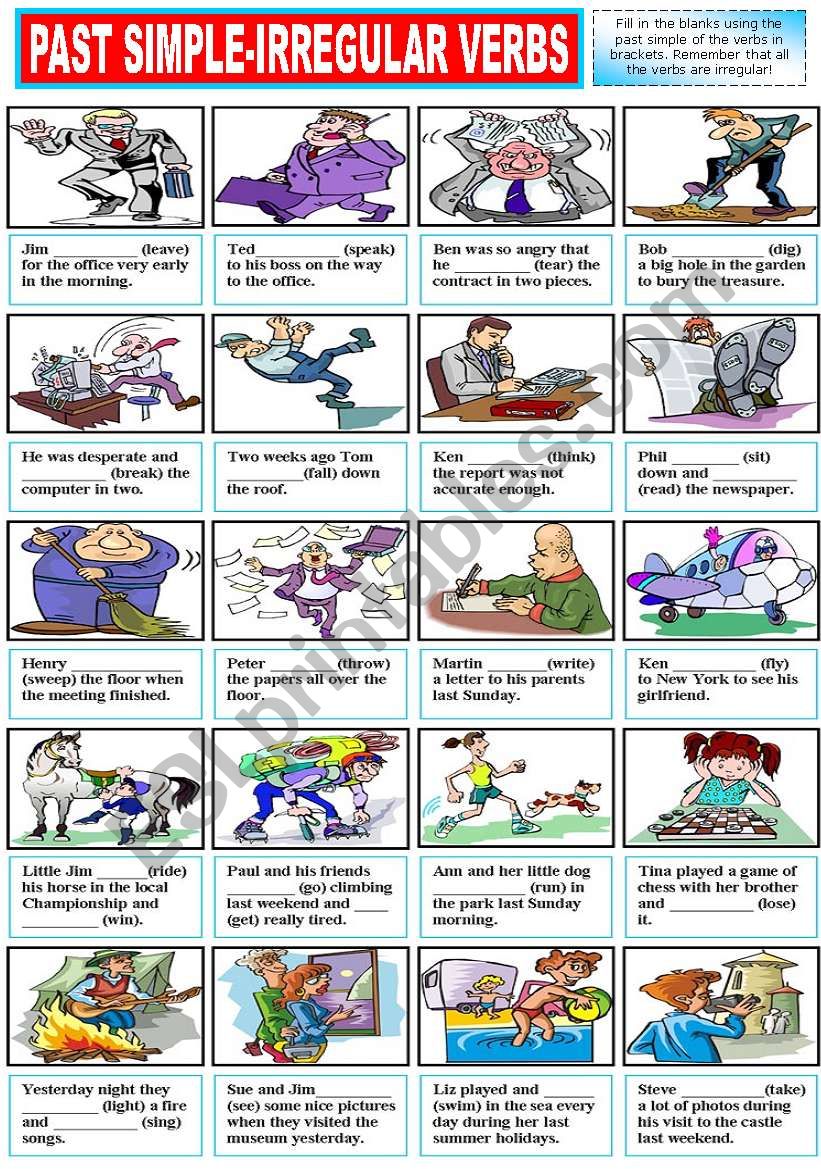 PAST SIMPLE OF IRREGULAR VERBS