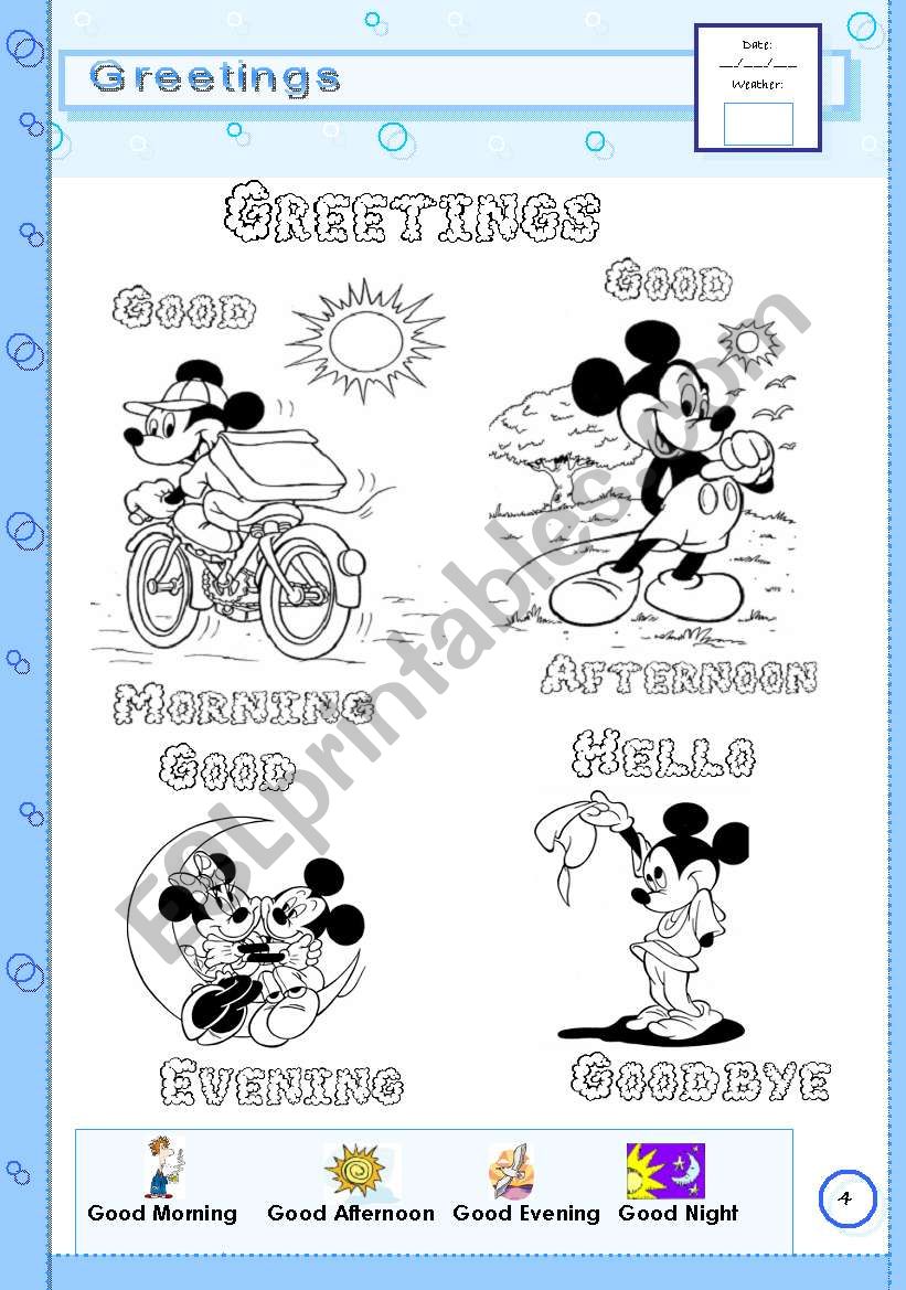 Greetings - page 4 worksheet