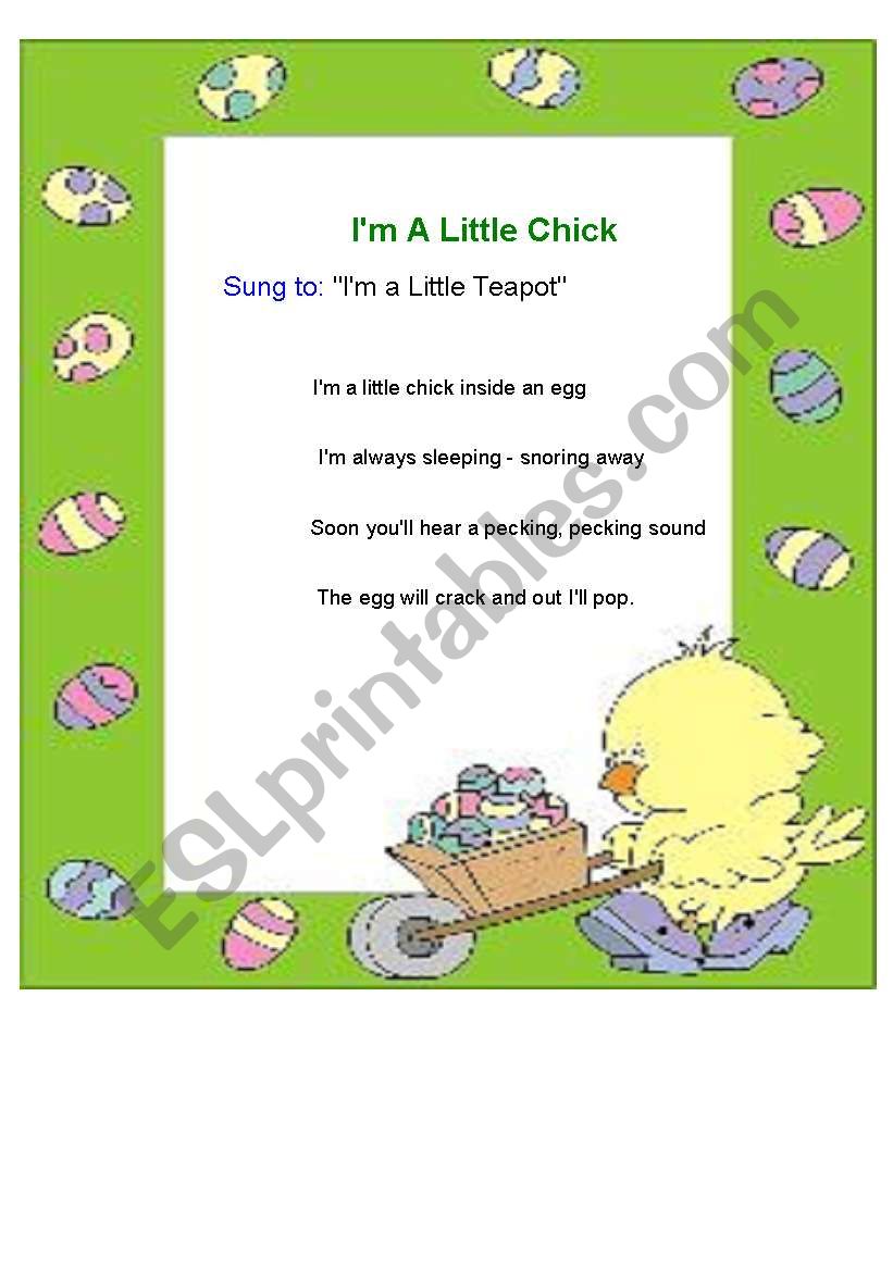 IM A LIITLE CHICK worksheet