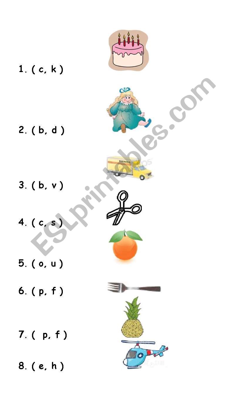 beginning sounds worksheet