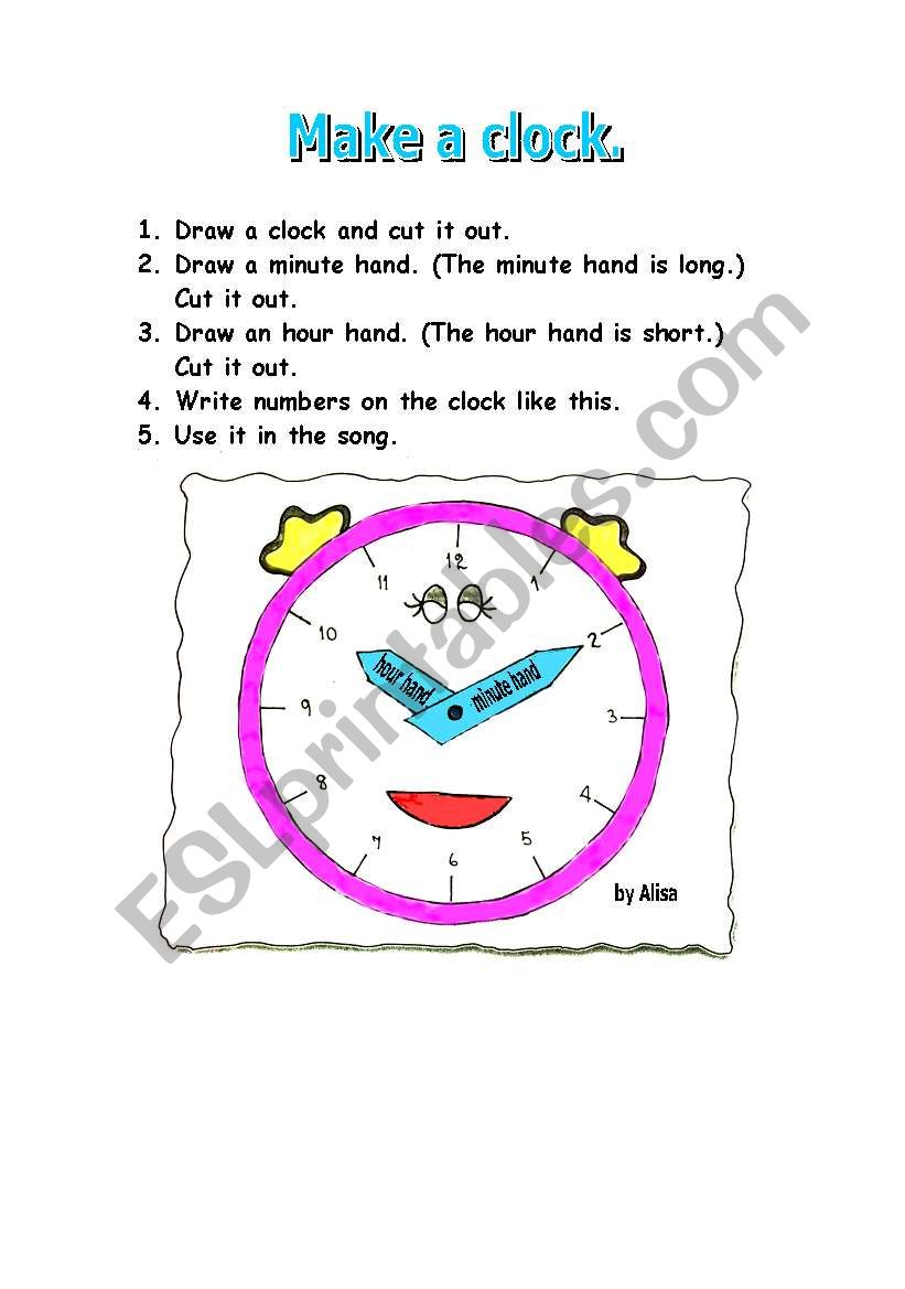 make a clock worksheet