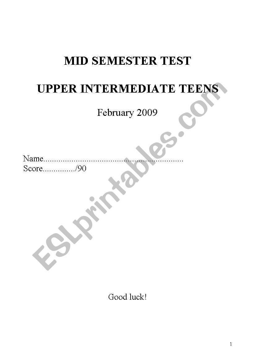 upper intermediate test to 