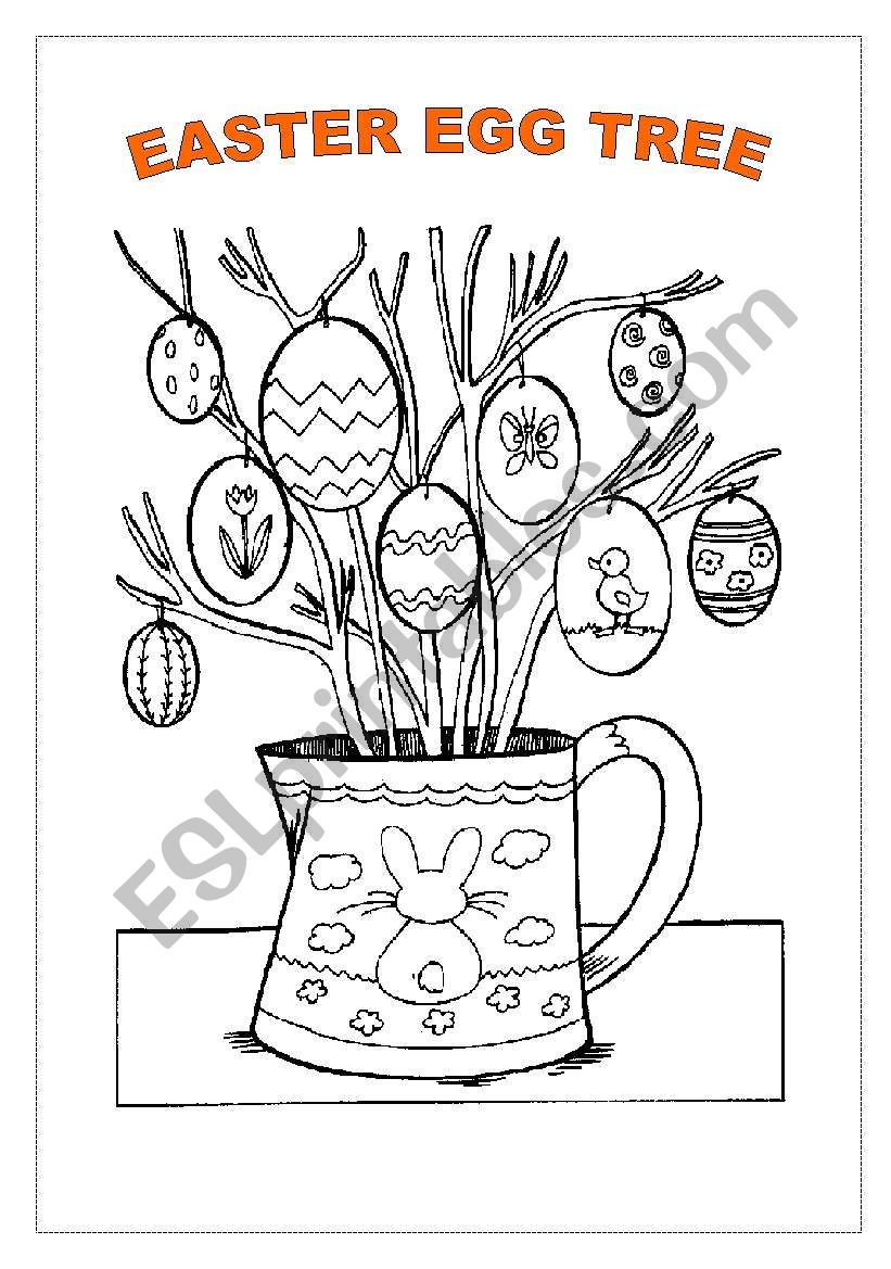 AN EASTER EGG TREE worksheet