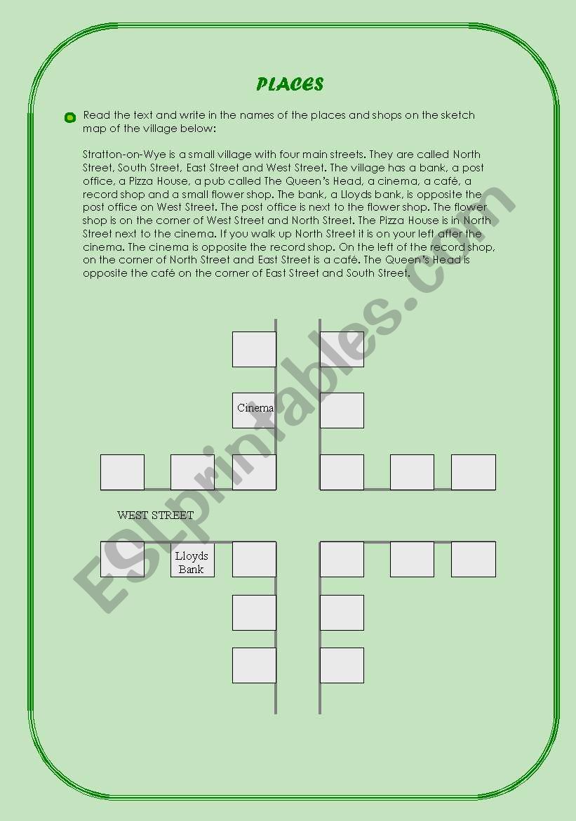 Where is...? worksheet