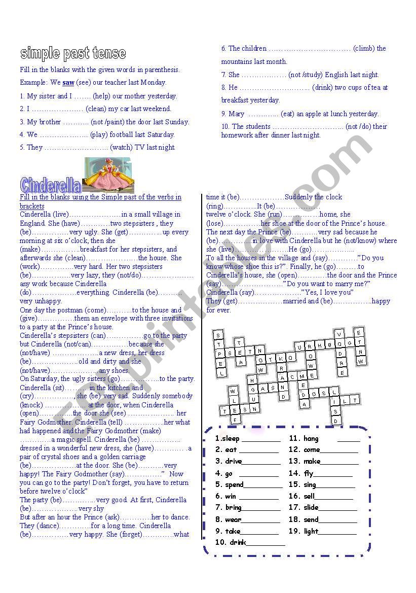 simple past worksheet