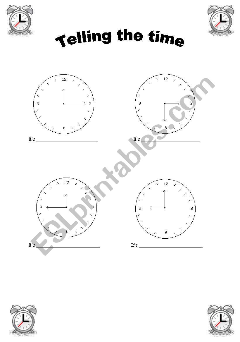 Telling the Time worksheet