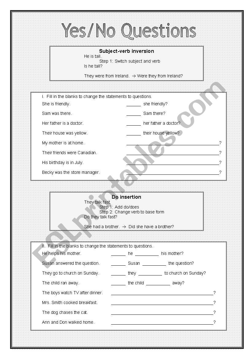 research questionnaire about online games answerable by yes or no