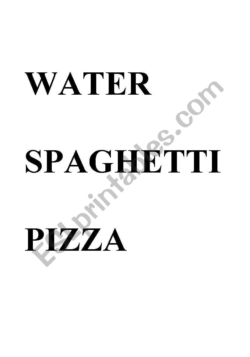 Food vocabulary1 worksheet