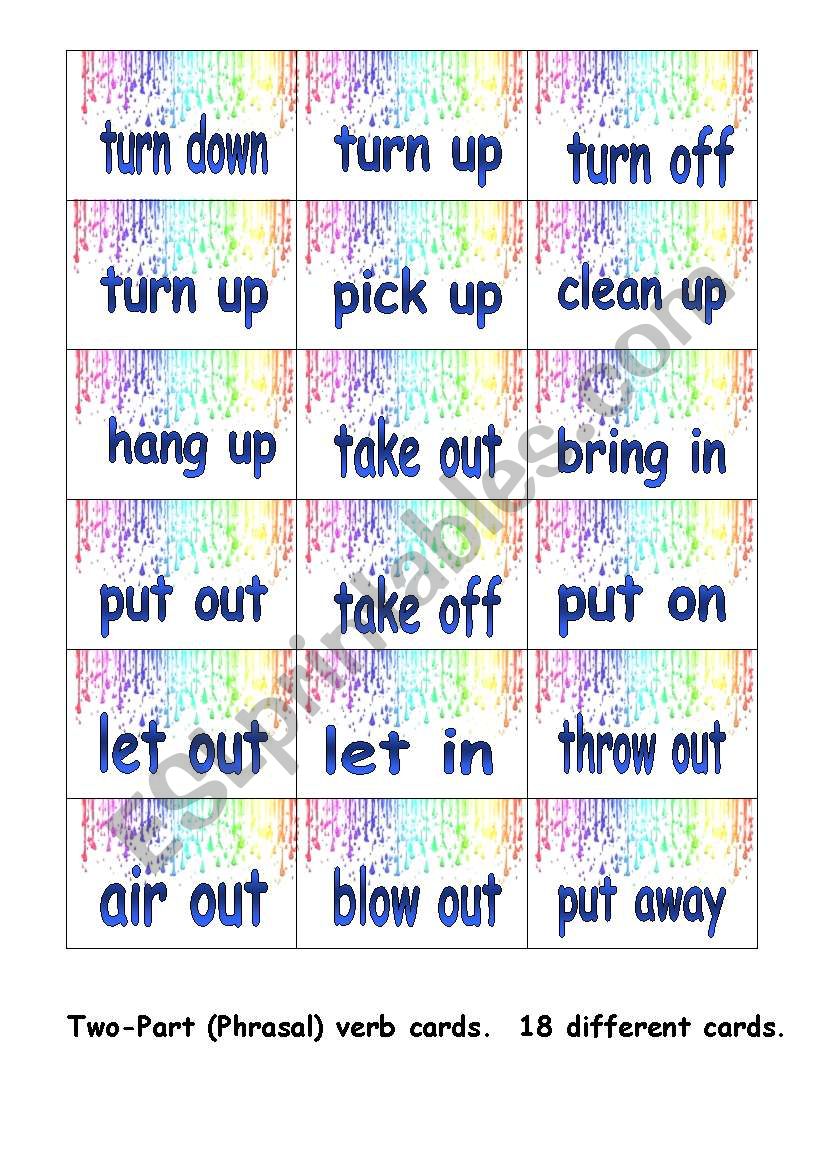 Two-Part (Phrasal) verbs worksheet