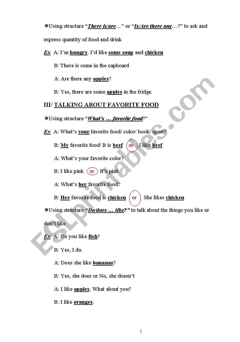 Speaking for grade 6 (cont) worksheet