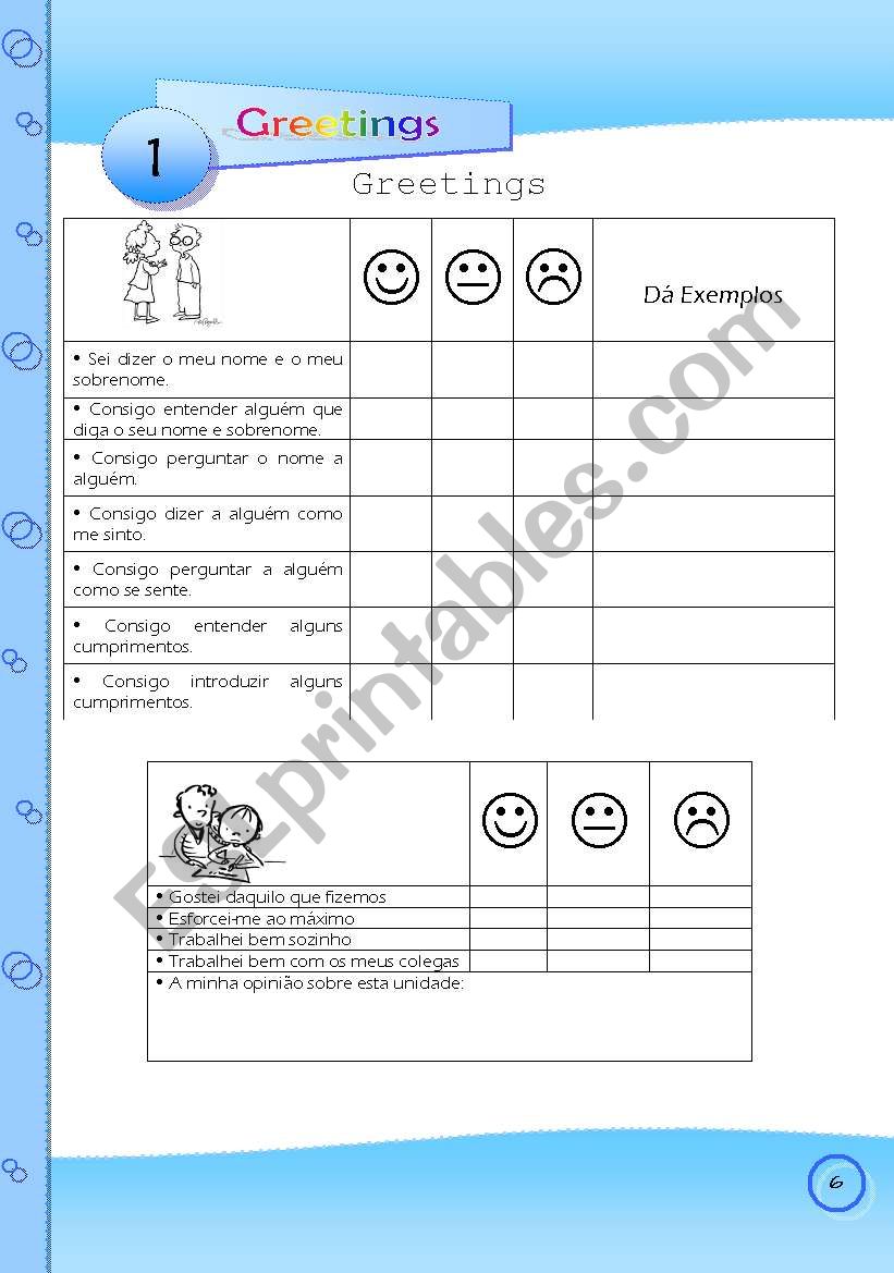 Greetings - page 6 worksheet