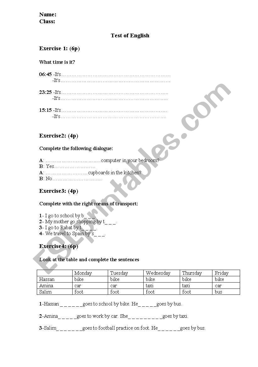 test2 worksheet