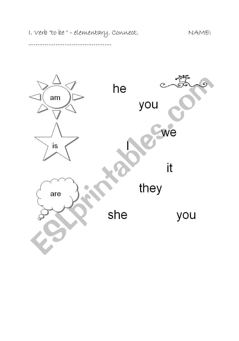 verb to be worksheet