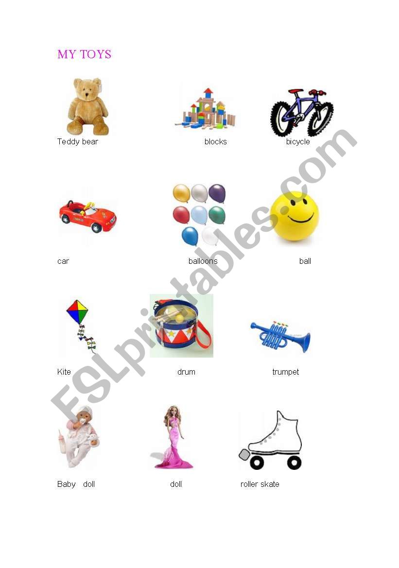 my toys worksheet