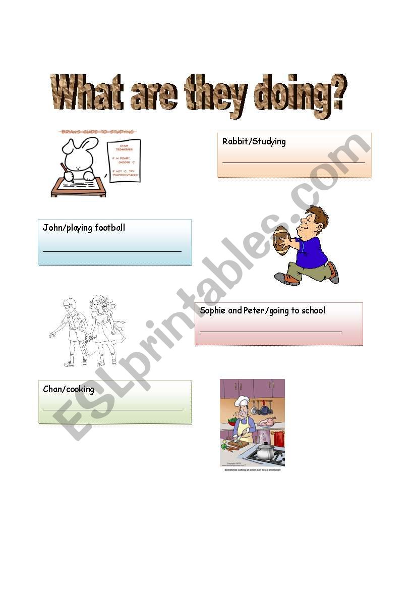 present_continuous worksheet