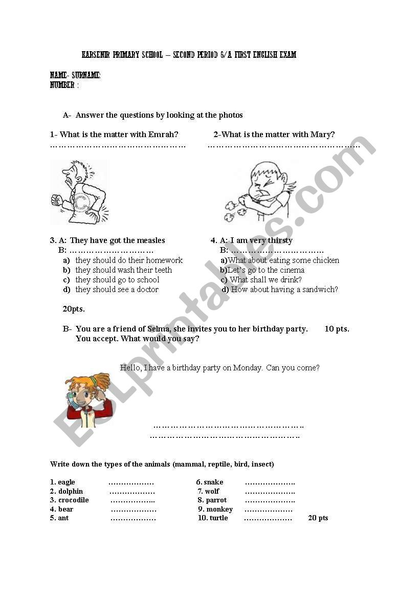 a good printable  worksheet